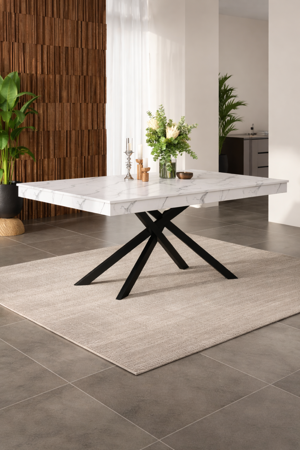 Mesa de Comedor Extensible 140–180 cm para 6–8 Personas