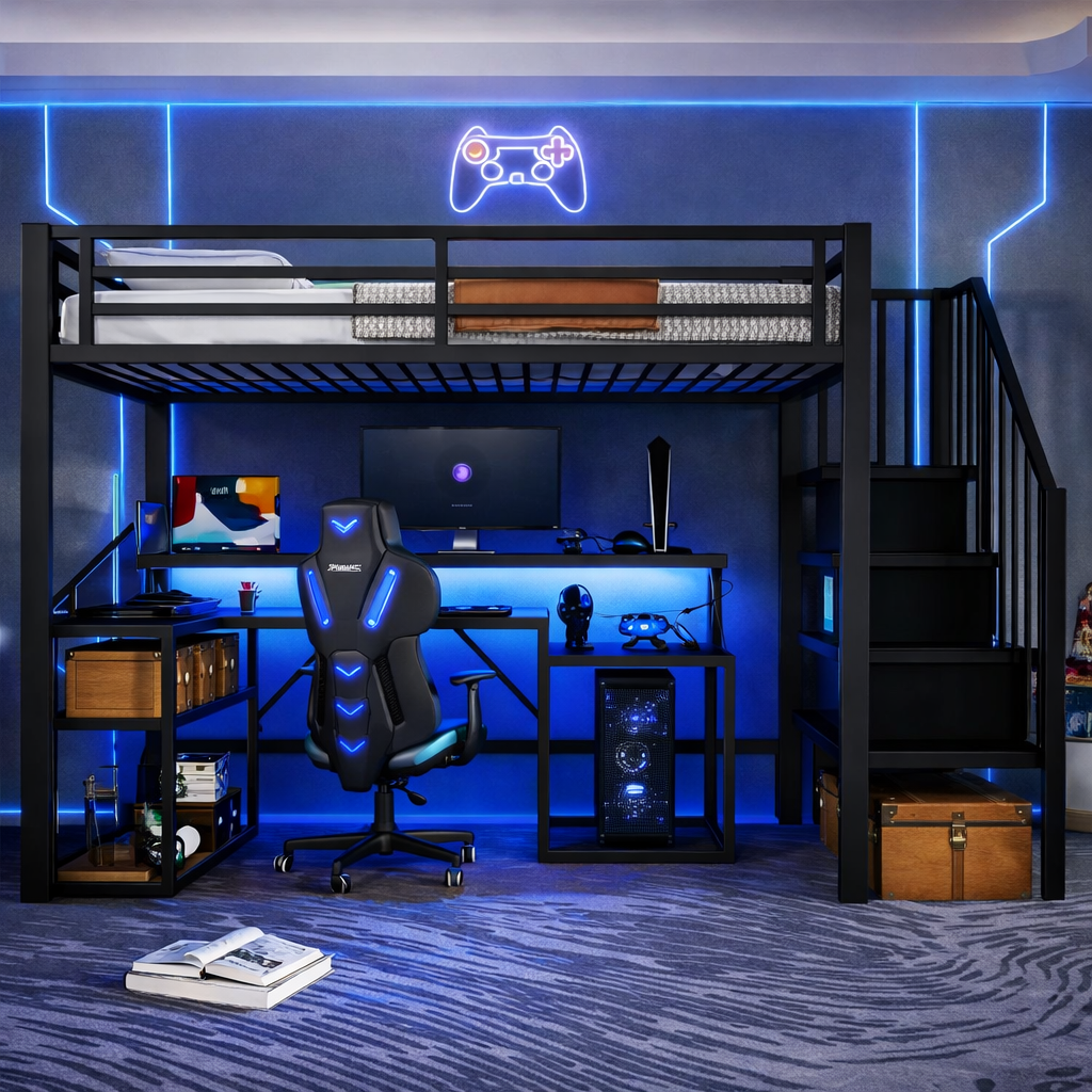 cama alta diseño moderno