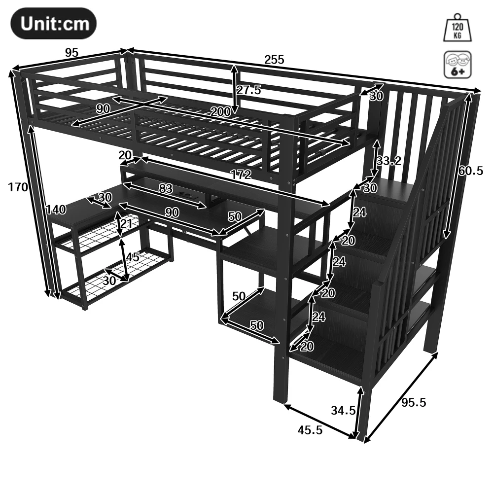 cama alta diseño moderno